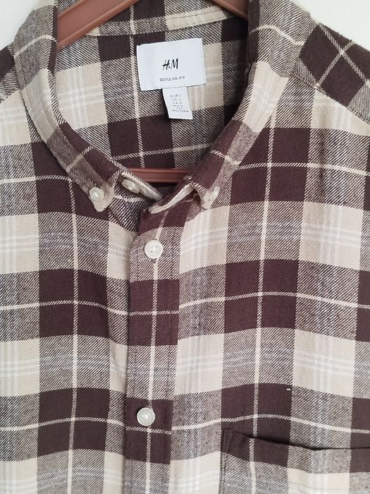 Koszule męskie flanelowe H&M, L, 100% bawełna