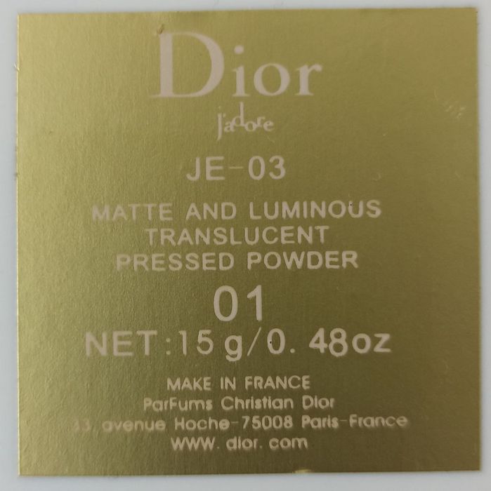 Пудра DIOR  j'adore НОВА