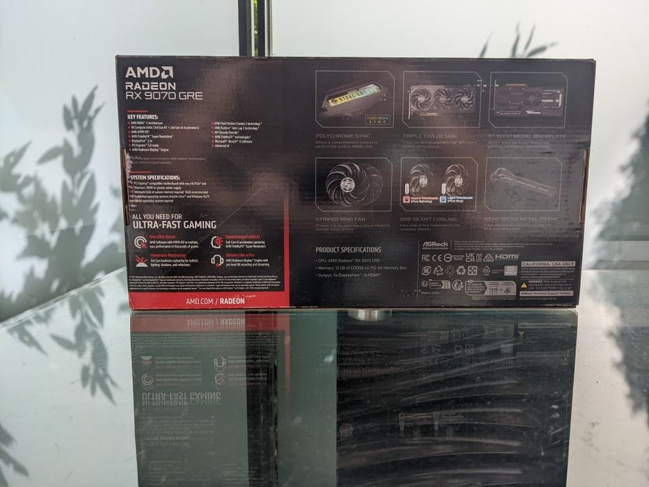 Asrock RX9070GRE Steel Legend Dark 12GB OC (RX9070GRESLD12GO) Nowa