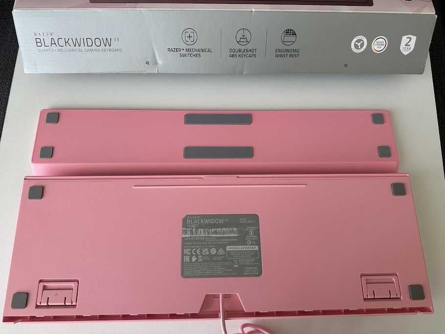 Razer Blackwidow V3 Quartz Edition - Como Novo (C/ Caixa e Extras)