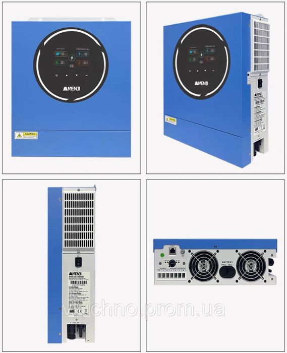 Гібридный інвертор Anenji 5000 Вт 48V Wi-Fi