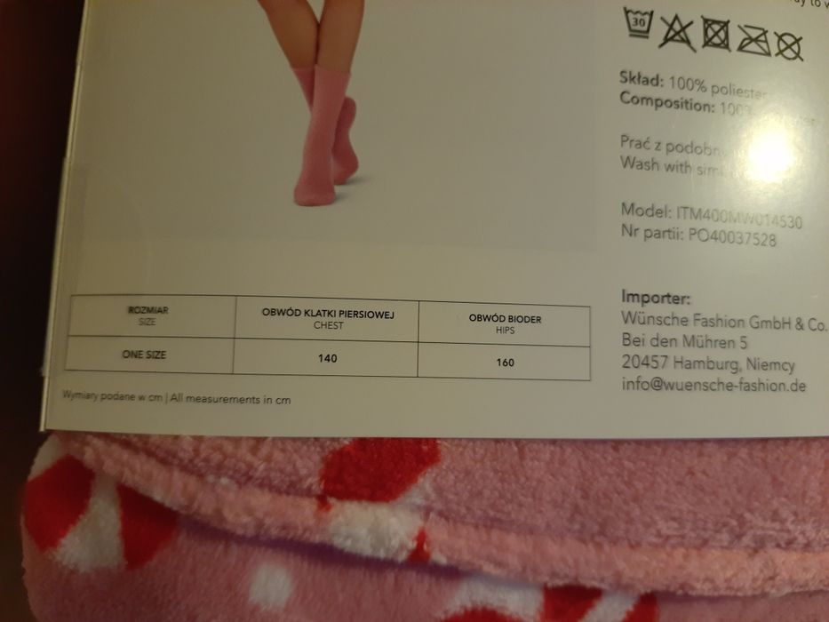 Kocobluza, duży rozmiar, wzór "Laski"