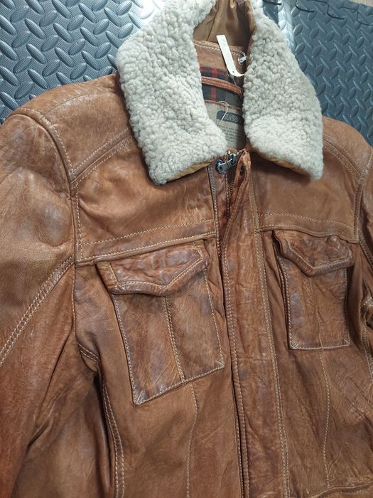 Kurtka skórzana Milestone klasa premium nowa L super