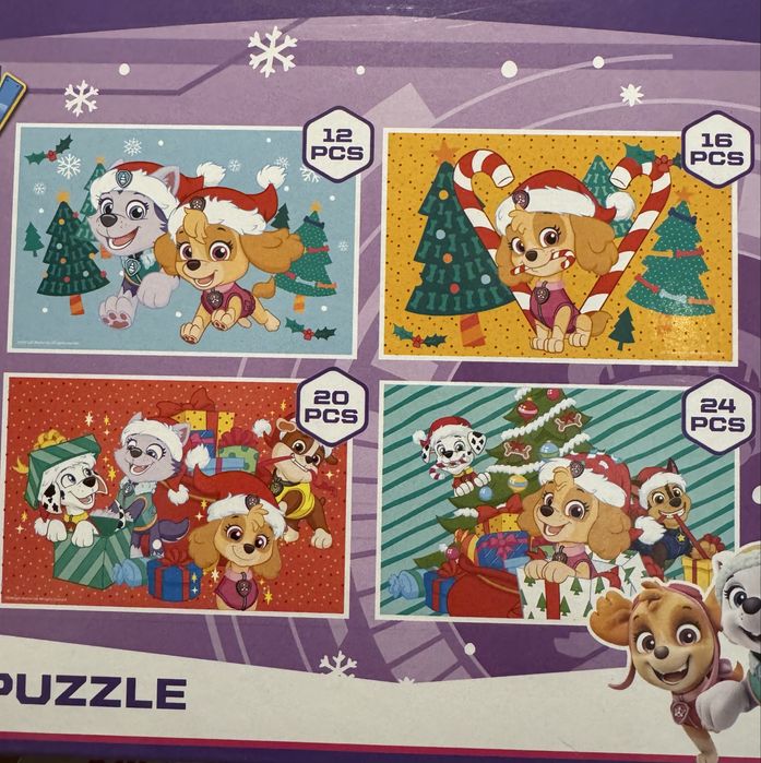 Świąteczne Puzzle Psi Patrol. 3+