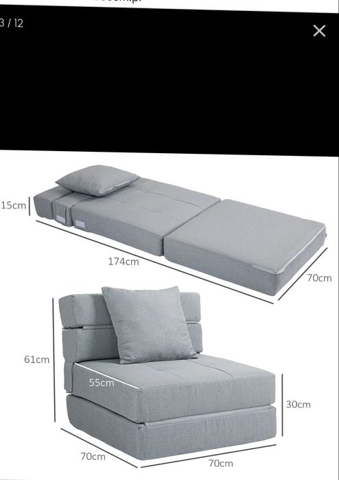 Fotel sofa rozkładana