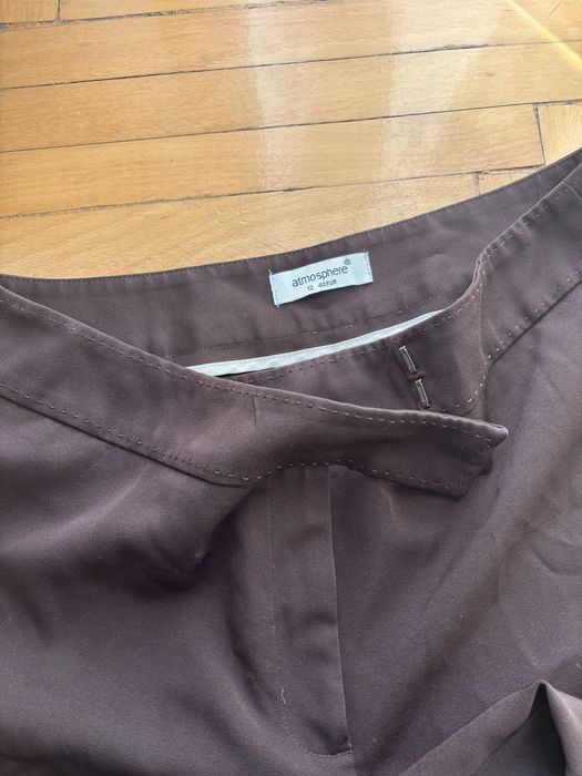 Brazowe eleganckie spodnie garniturowe damskie L 40