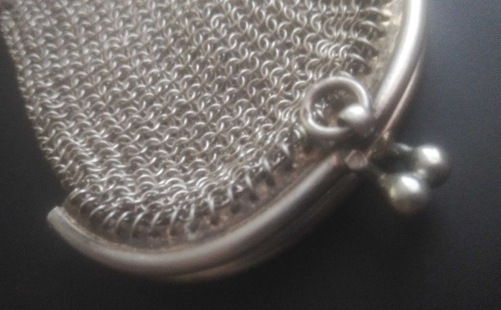 Antyczna torebka Chatelaine srebro