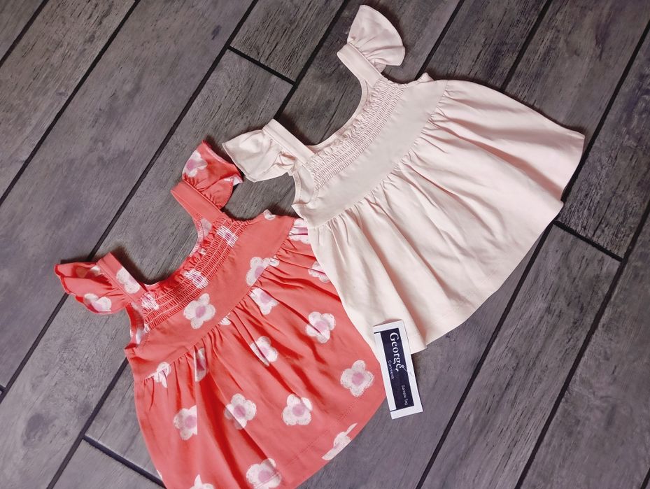 2 sukienki niemowlęce, sukienka dla dziewczynki, sukienka dziewczęca