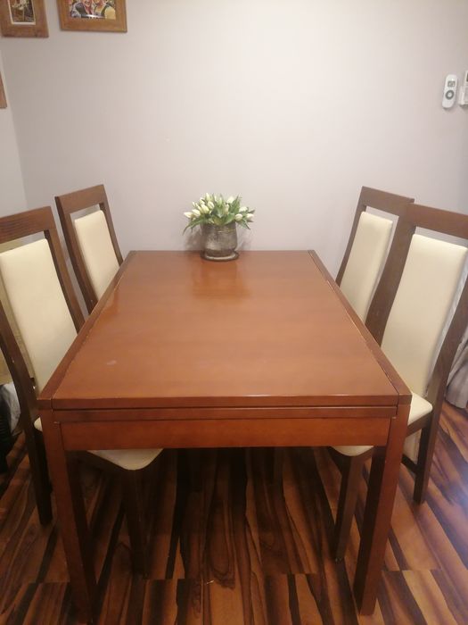 Stół + 4 krzesła lite drewno