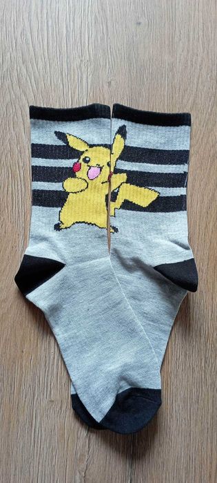 Słodkie długie skarpety Pokemon Pikachu 35-42