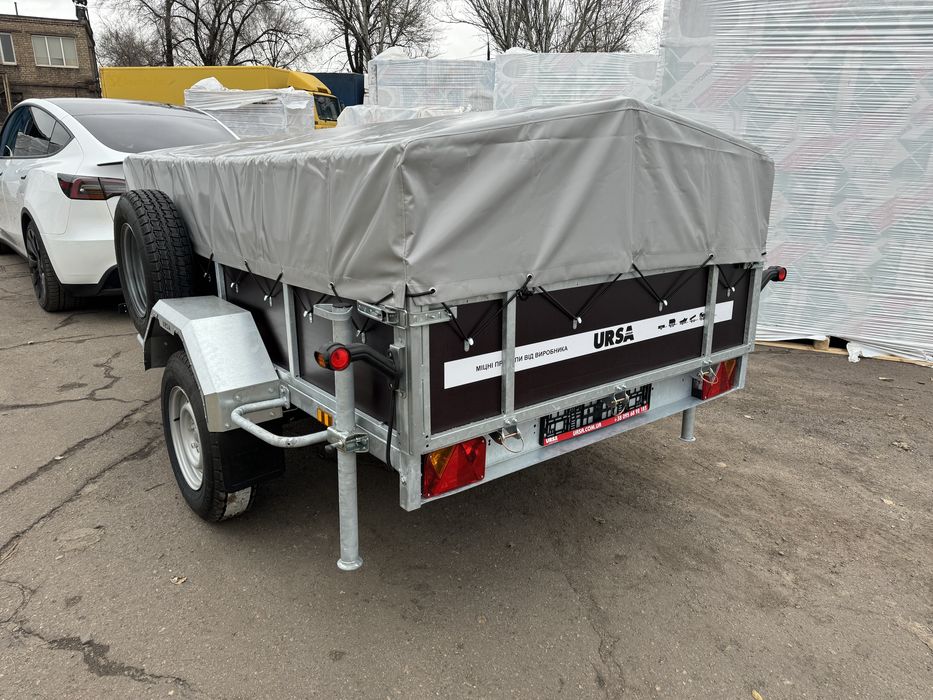 Оцинкований, посилений, бортовий одновісний причіп Ursa, Урса
