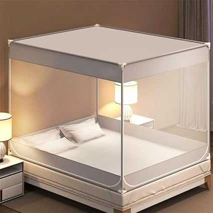 Moskitiera nad łóżko 200 x 180 cm ze stelażem