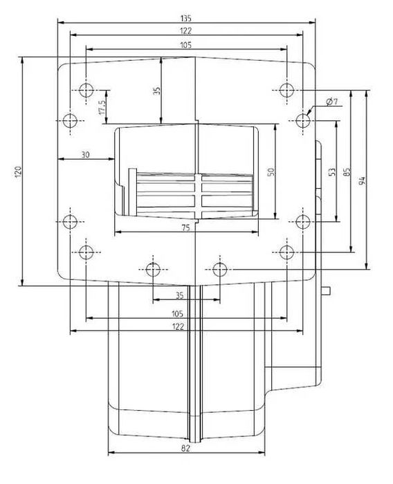 Вентилятор KG ELEKTRONIK DP-02 для твердопаливного котла