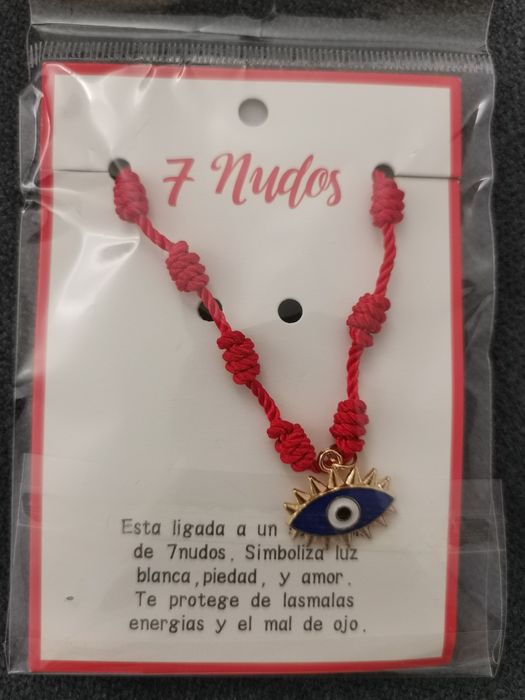 Pulseira 7 nós vermelha