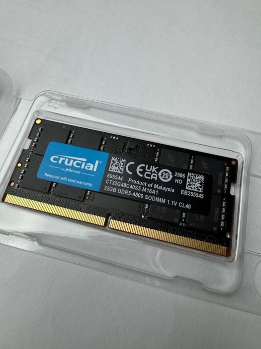 Оперативна пам'ять Crucial DDR5 SO-DIMM 32GB 4800MHz CL40