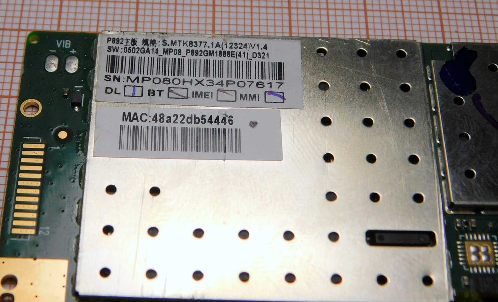 Moduł pozłacany tablet S.MTK8377.1A odzysk [K7]5