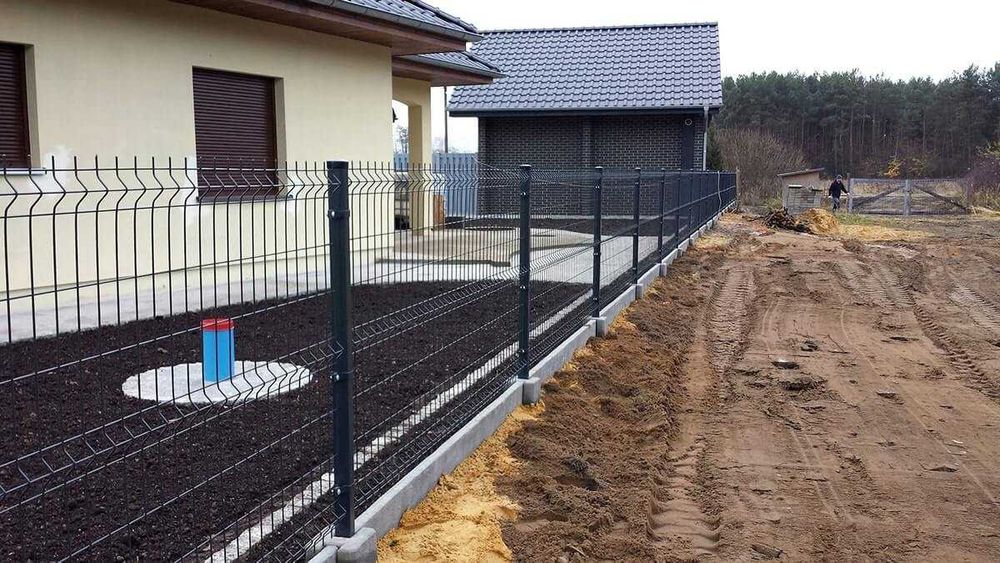 Ogrodzenia panelowe panel bramy furtki słupki płot palety