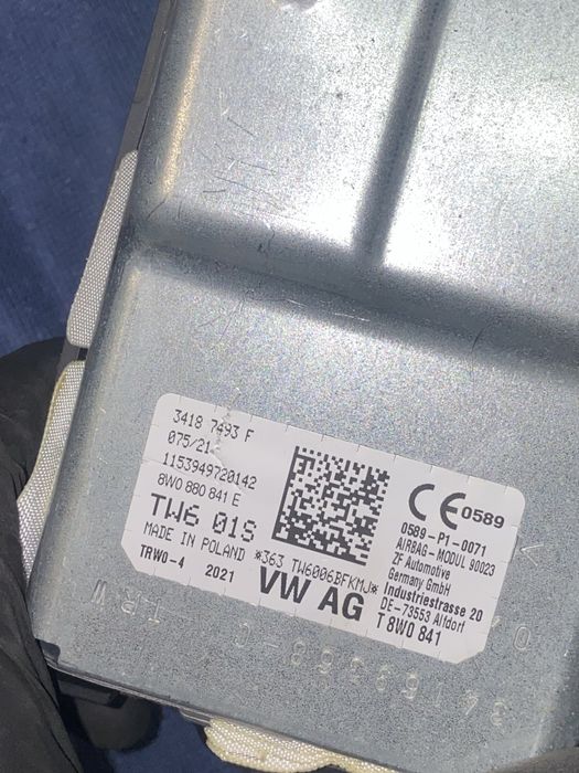 Подушка безпеки колін коліна airbag audi a4 a5 s4 s5 b9 8w f5 usa