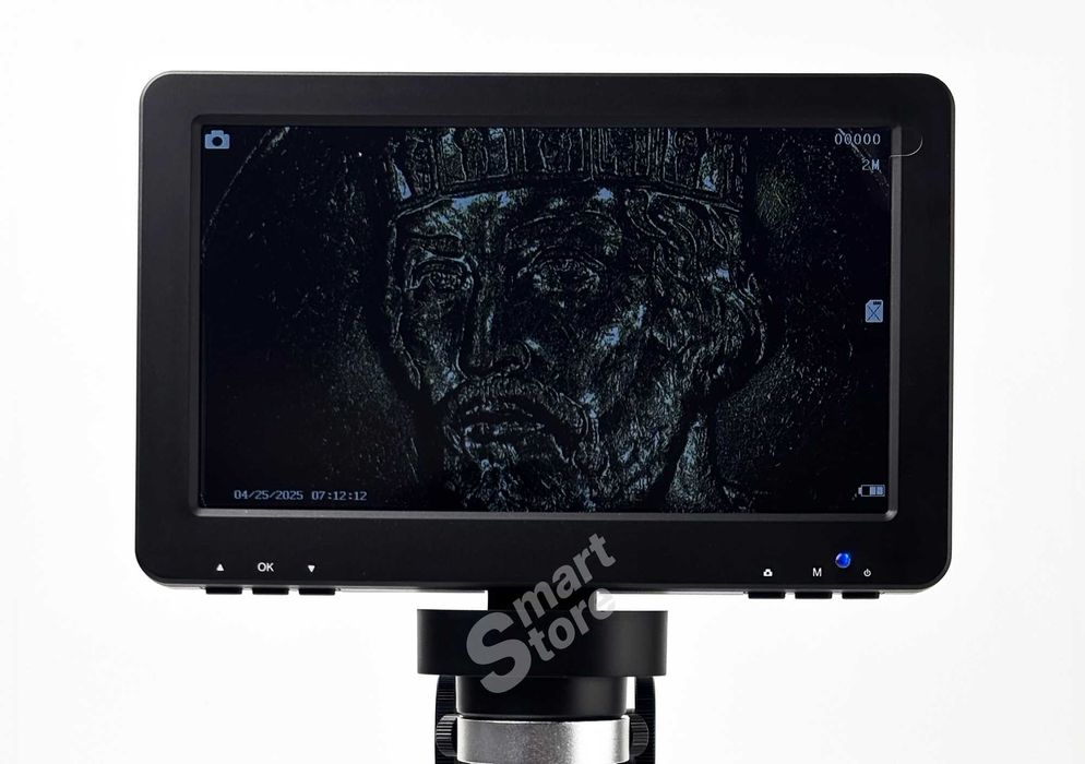 Цифровий мікроскоп DM9 на штативі, 1200Х, 7" екран, фото та відео