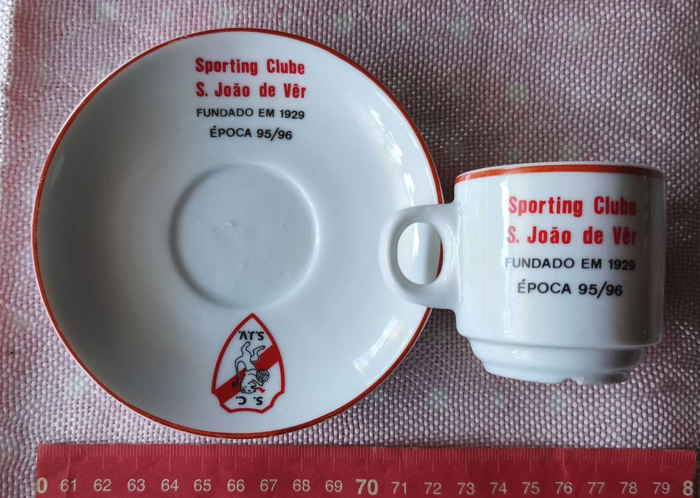 Chávena de café e pires - Sporting Clube S. João de Ver