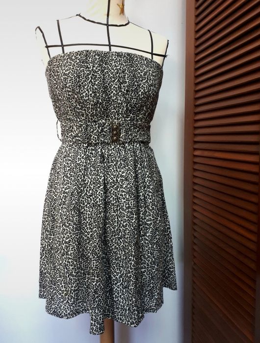 Vestido Estampado Leopardo curto