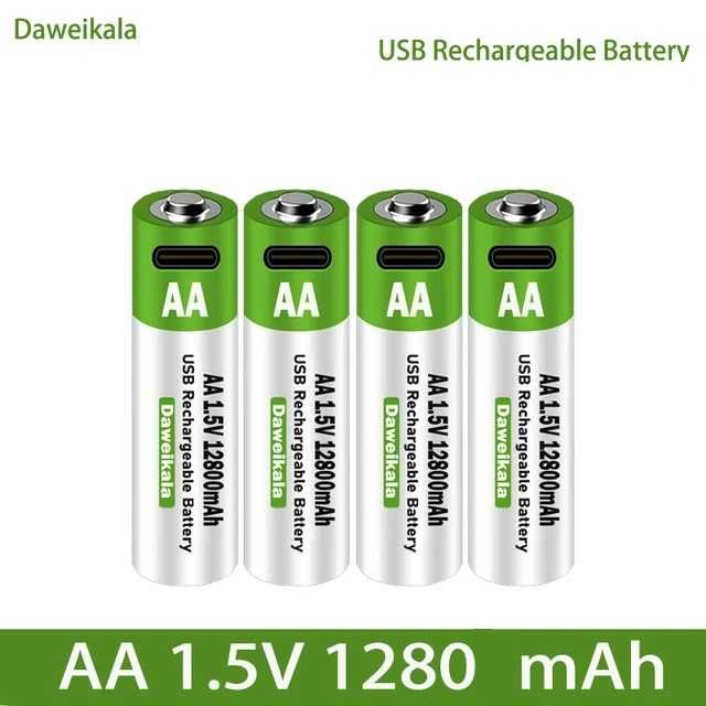 Akumulatory AA 1.5V 1280mAh Daweikala z Gniazdem USB-C do Ładowania