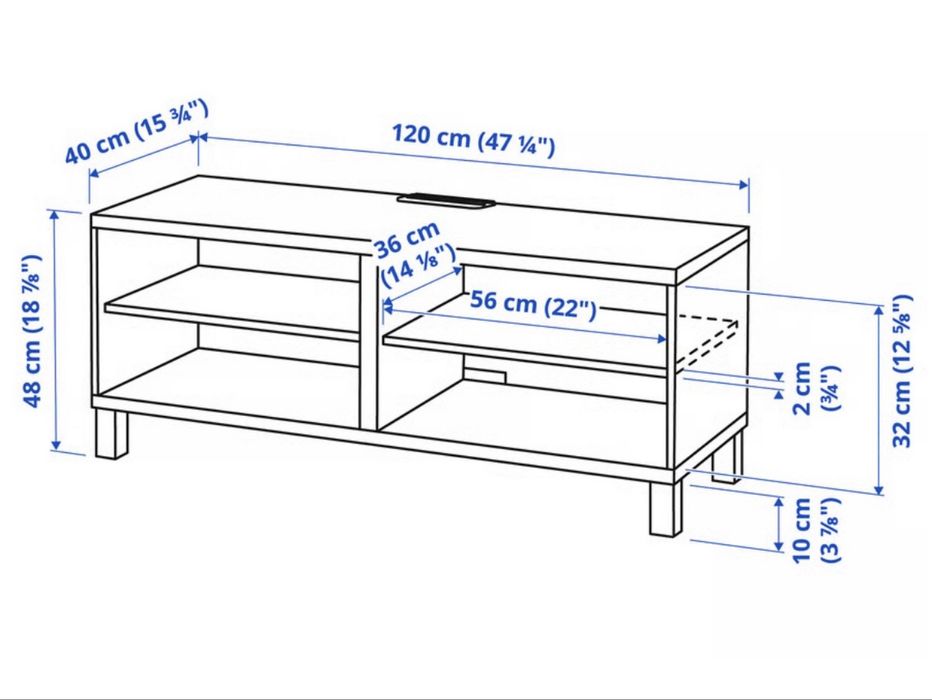 Movel tv ikea com vidro