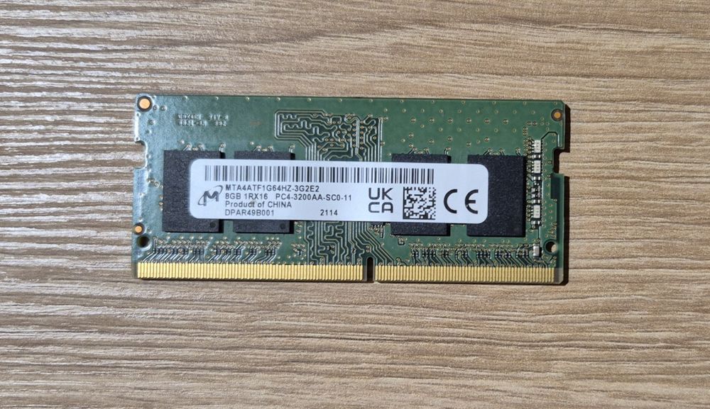 Pamięć RAM Micron DDR4 8Gb 3200 MHz SO-DIMM MTA4ATF1G64HZ-3G2E2