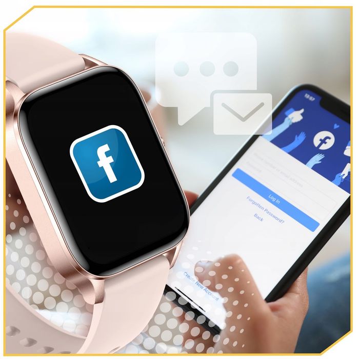 Smartwatch Premium dla Kobiet Multi Aplikacje ZESTAW PREZENTOWY PRO