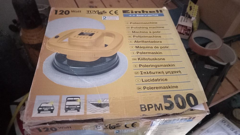 Máquina de polir orbital (polidora/excentrico) Einhell Bavaria (modelo BPM 500) Nova em Caixa