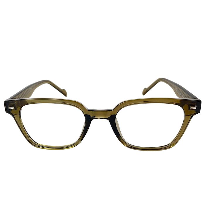 Okulary zerówki do komputera ETE nerdy TR90 oliwkowe Blue Light