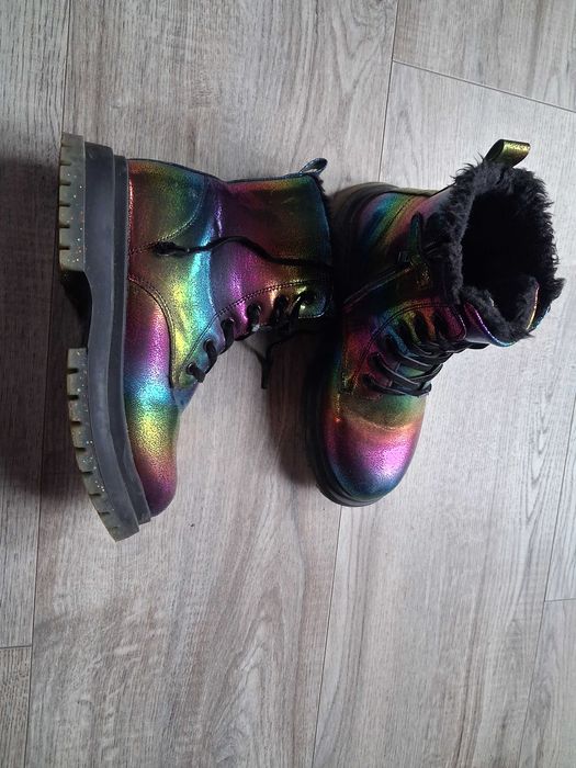 Buty 36 zimowe dziewczęce ocieplane 23cm