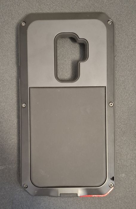 Folia szklana + Doom pancerz Case metalowa obudowa dla S9+