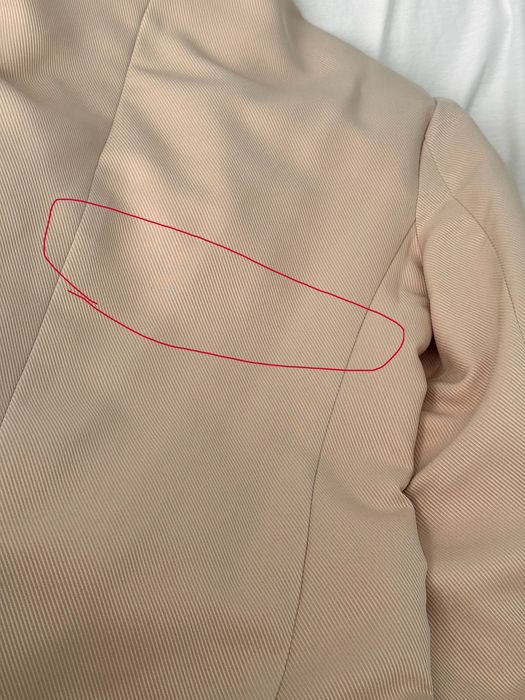 Піджак блейзер жакет світлого бежевого кольору в рубчик