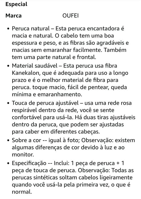 Peruca  loira de qualidade
