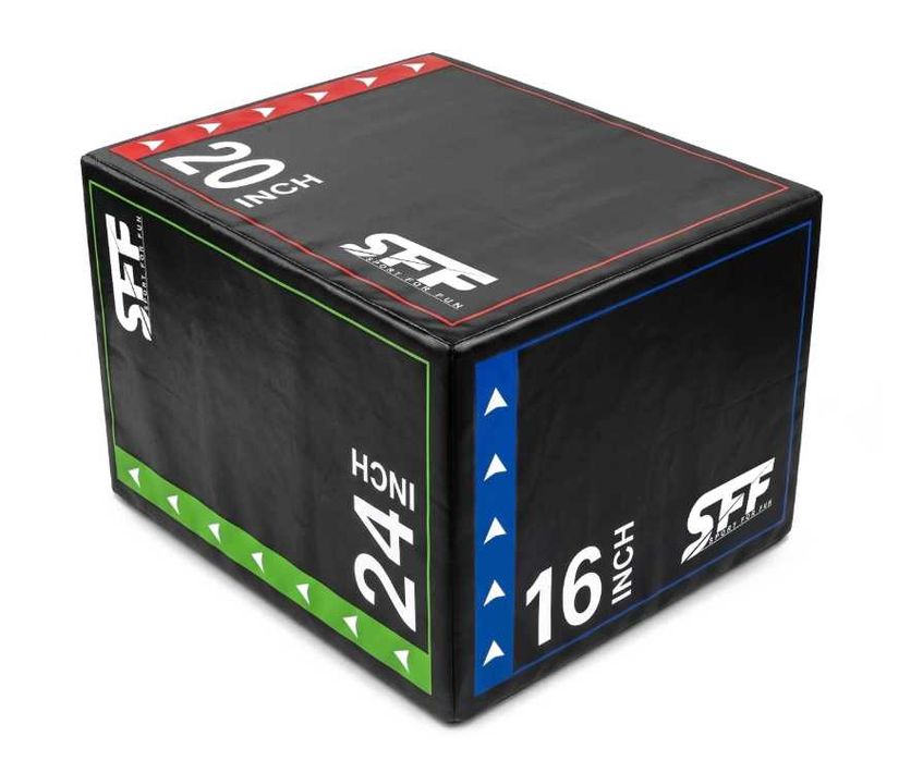 Skrzynia Crossfit Plyometryczna miękka JUMP BOX 3w1 Mała 40 x 50 x 60 cm