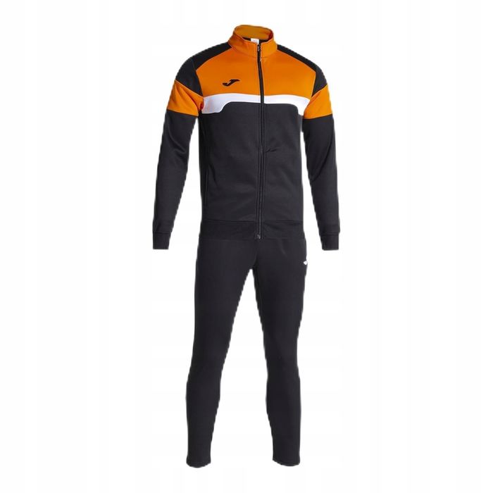 bluza dresowa joma tuta uomo danubio iii l długi rękaw czarno-pomarańczowa