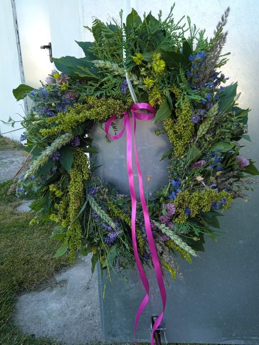 Wianek naturalny duży na drzwi 45cm