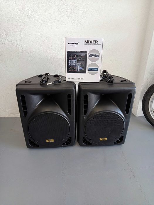 Colunas Amplificadas/Mesa som USB Bluetooth