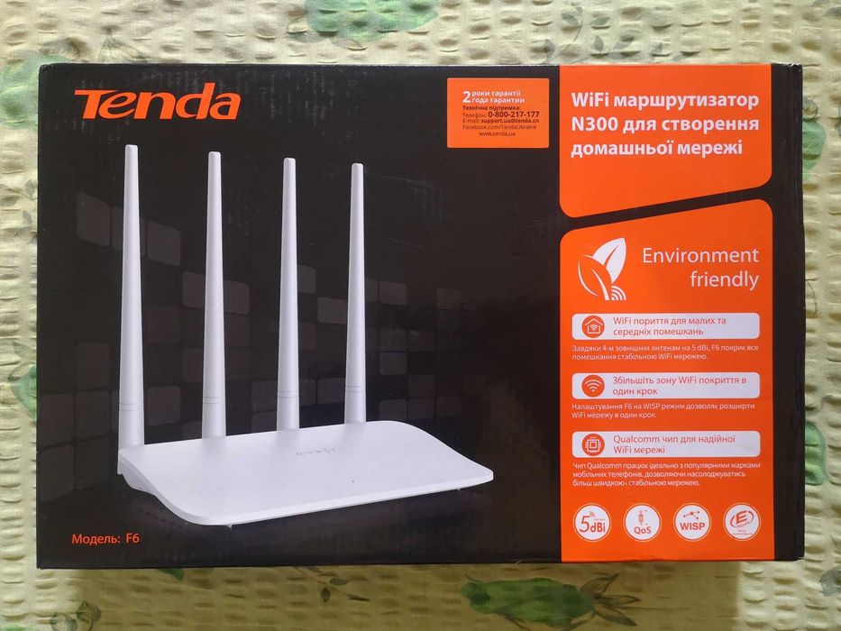 Маршрутизатор Tenda 50D458 F6 Wireless N300  Wi-Fi-роутер