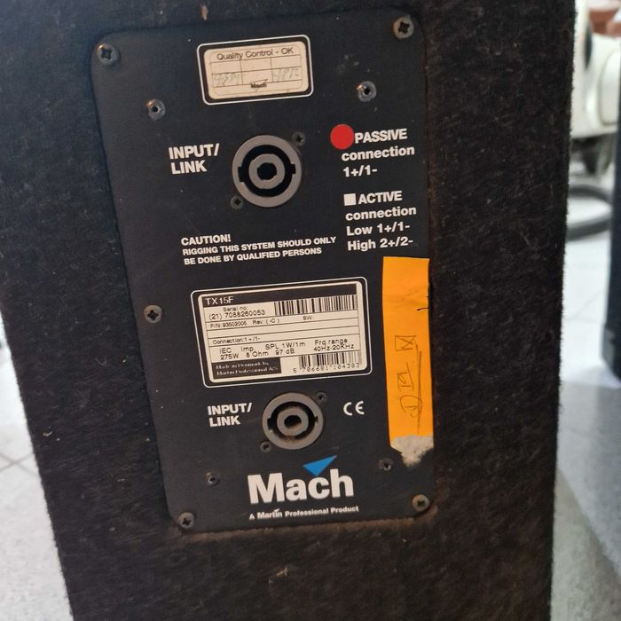 2 Colunas MACH TX 15 NS - + Amplificador CROWN XLS 402 NS