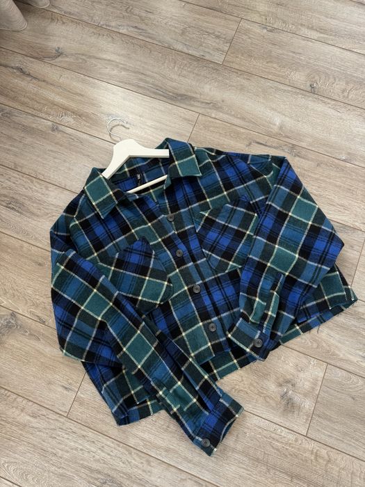 Тепла укорочена сорочка ZARA розмір S рубашка теплая