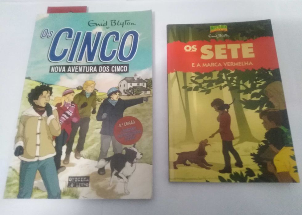 Livro Os Cinco - Nova aventura dos Cinco + Os sete e a Marca Vermelha.