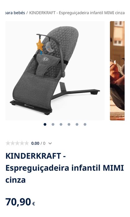 KINDERKRAFT MIMI - Espreguiçadeira  infantil bebe baloiço