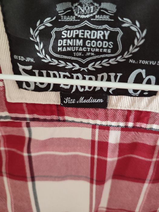 Koszula Superdry S/M kratka czerwona