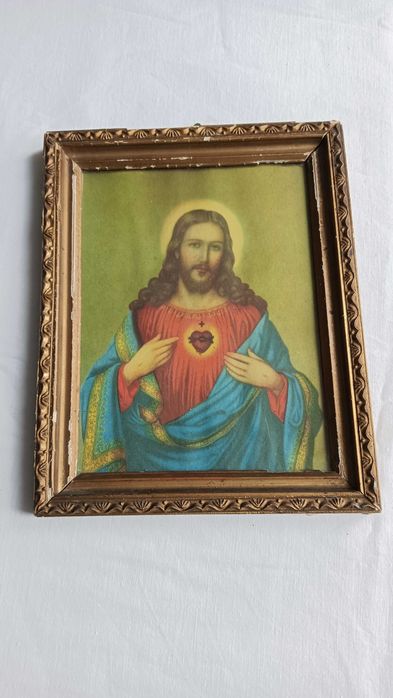 Stary obrazek religijny - Jezus