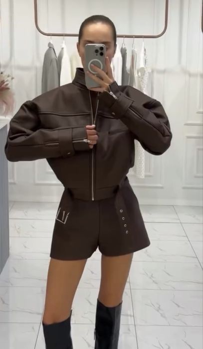 Шорты с экокожи бренда lacy.hearts.ua ace