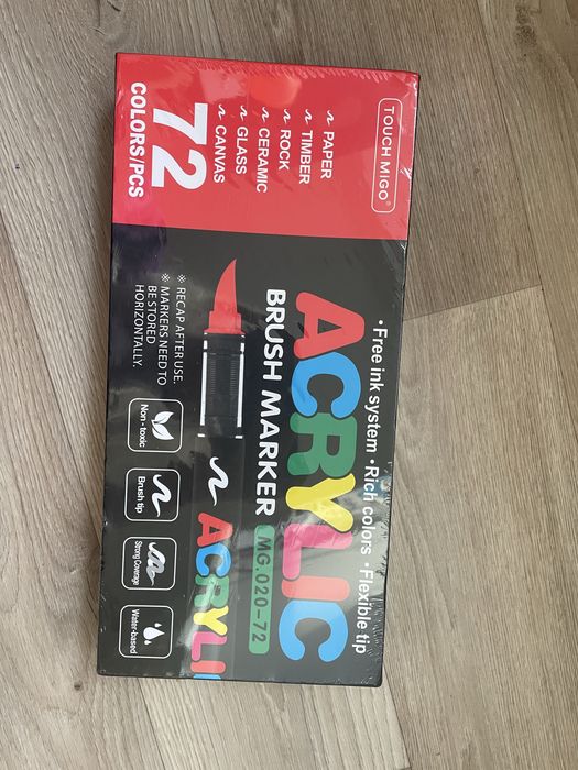 набір акрилових маркерів-пензликів Touch Migo Acrylic Brush Markers з 72 кольорів