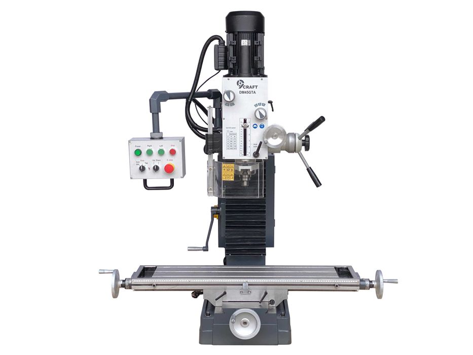 Фрезерний верстат з механою коробкою 9craft DM32G DM45GT DM45GTA DM45GTH 1500W 800x240 1000x240