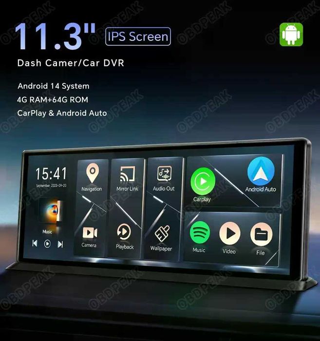 Програвач, Карплей, Андроїд К60 Pro з реєстратором 4/64 Гб